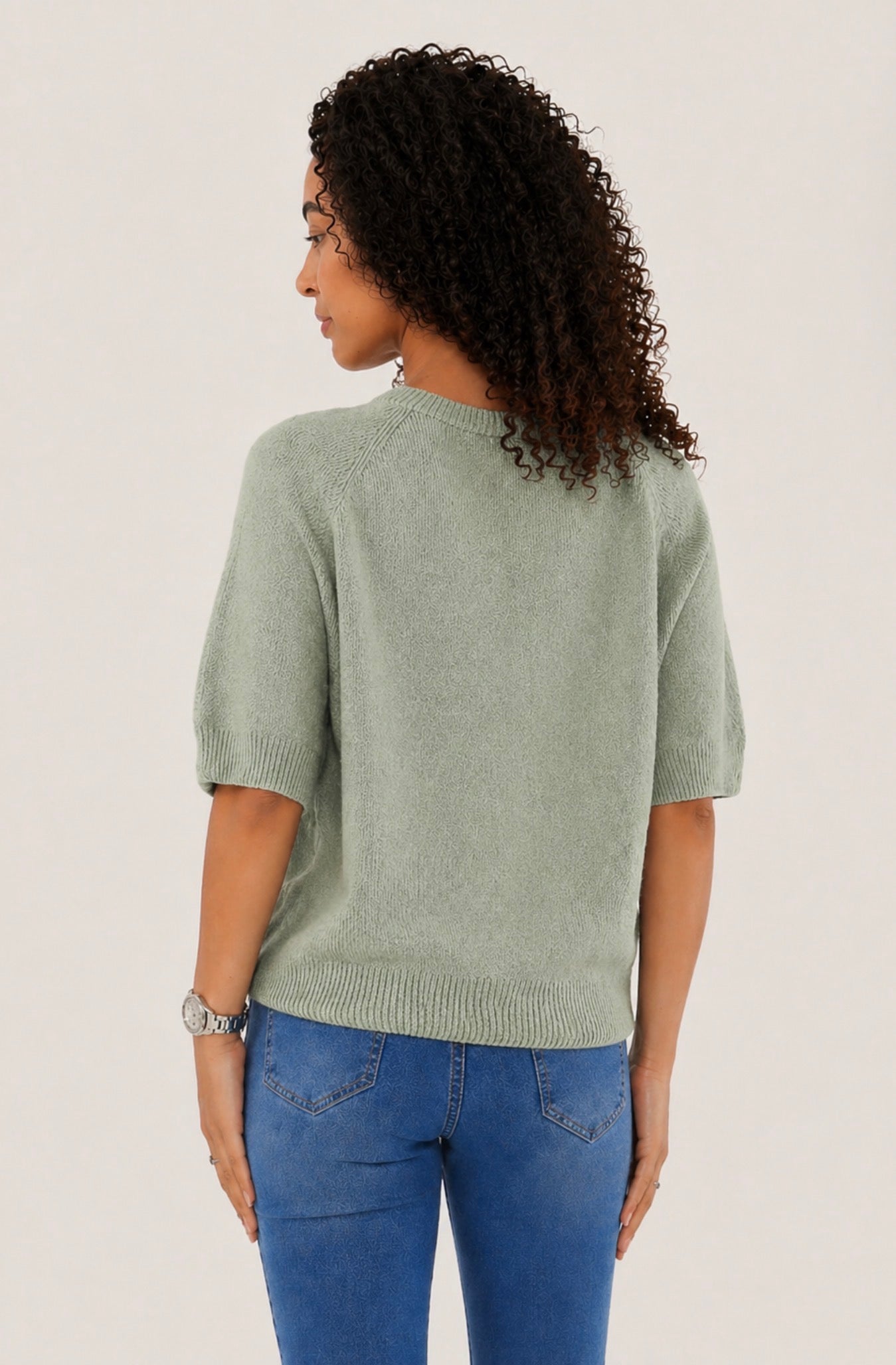 Soft Boxy Knit Top - Sage