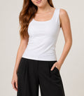 Square Neck Vest - White