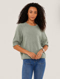 Soft Boxy Knit Top - Sage