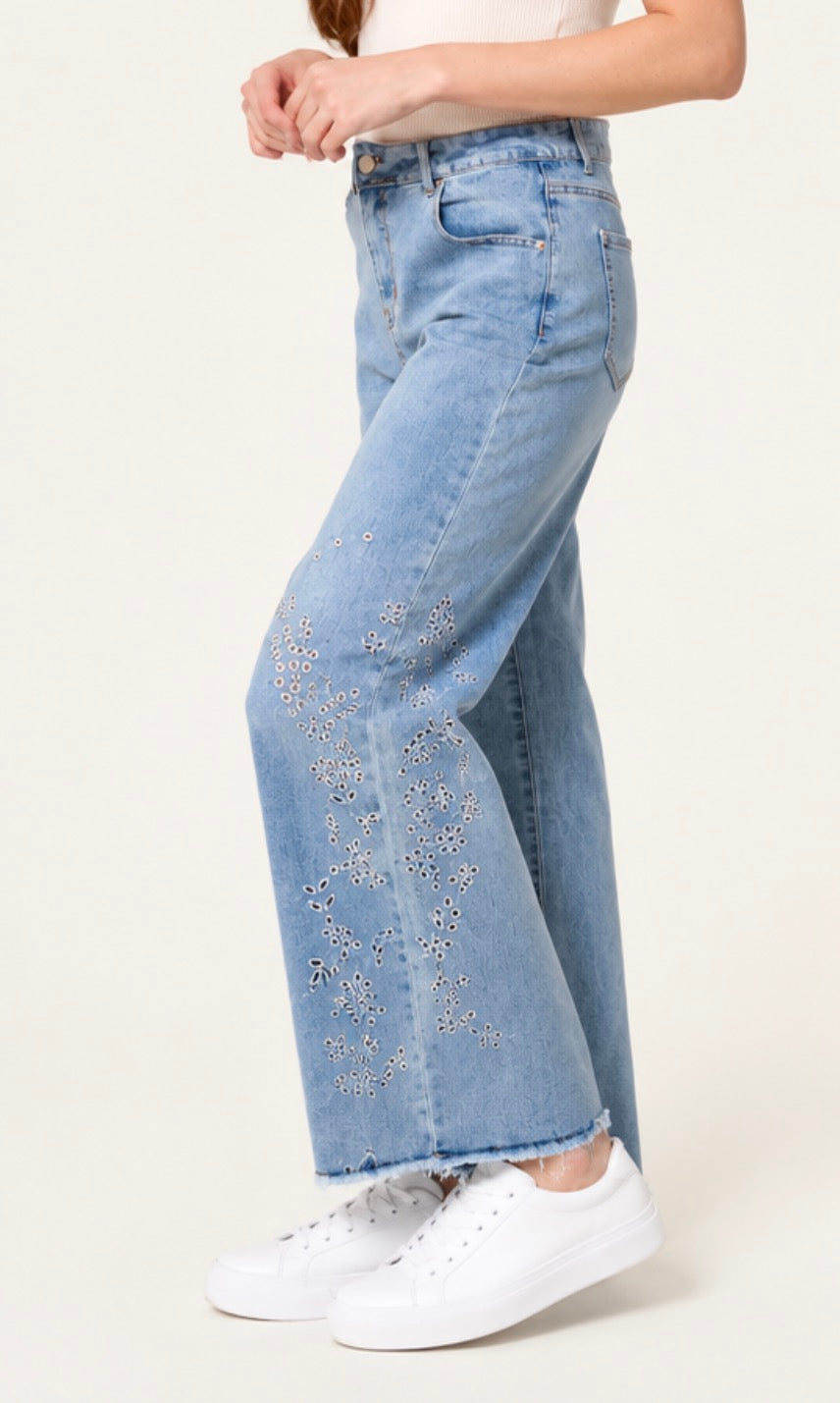 Side Detail Jeans - Light Blue