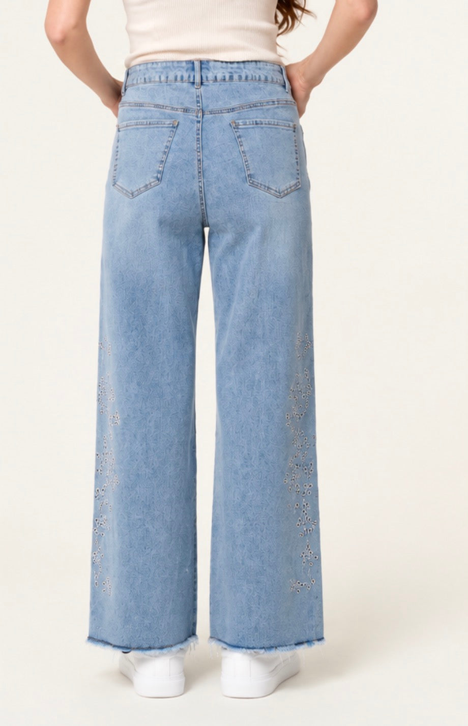 Side Detail Jeans - Light Blue