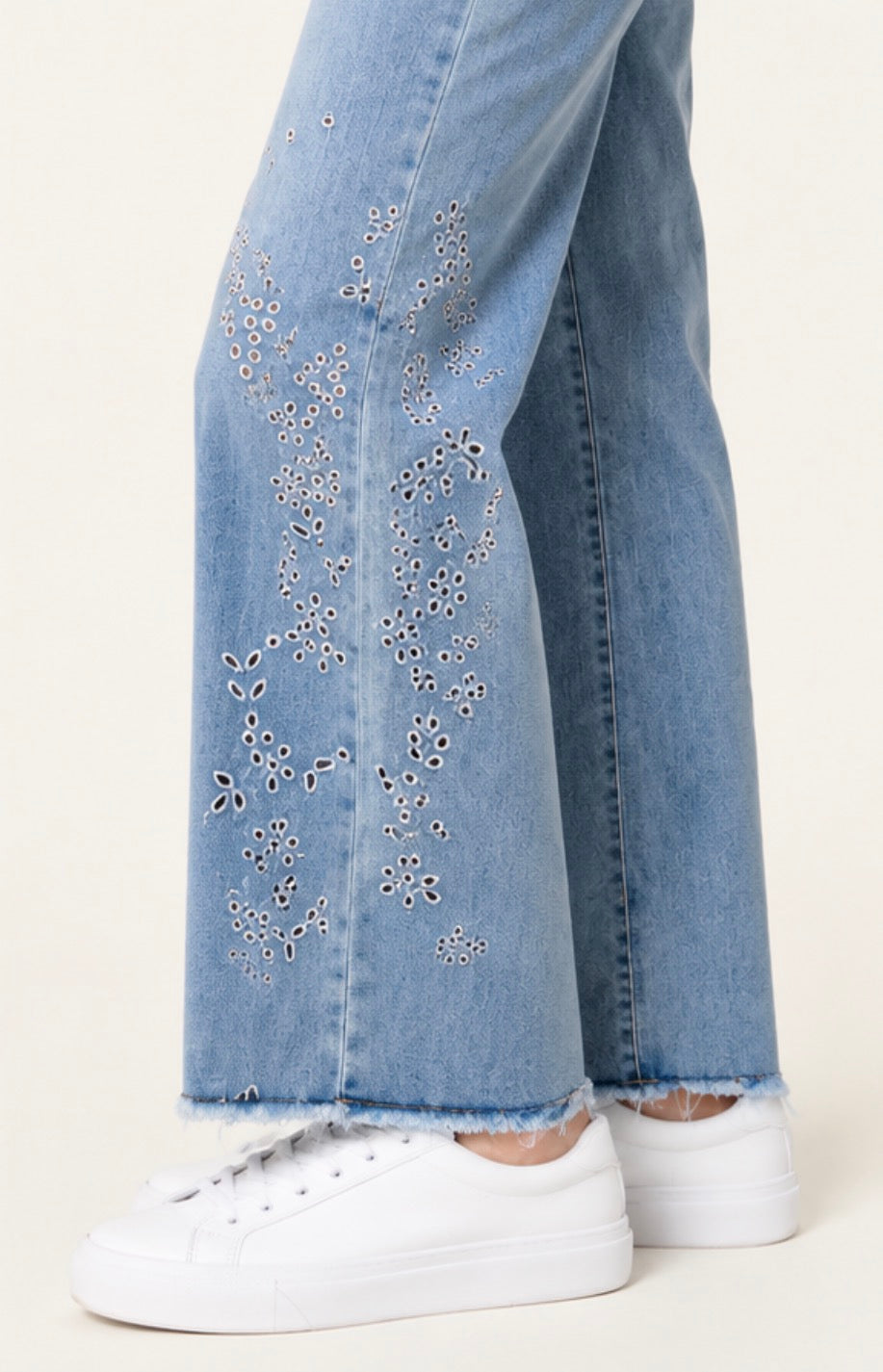 Side Detail Jeans - Light Blue
