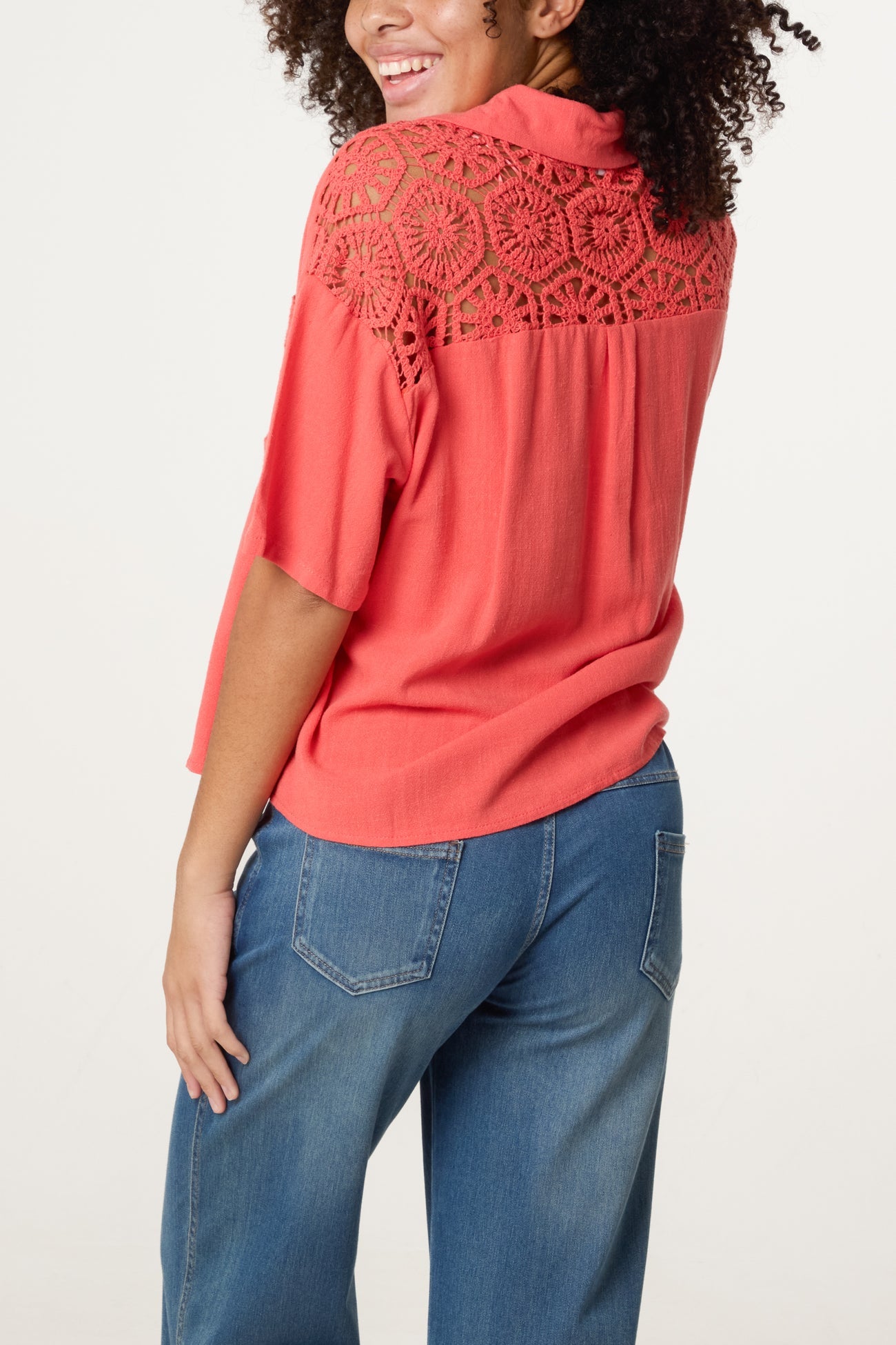 Linen Blend Loose Fit Shirt