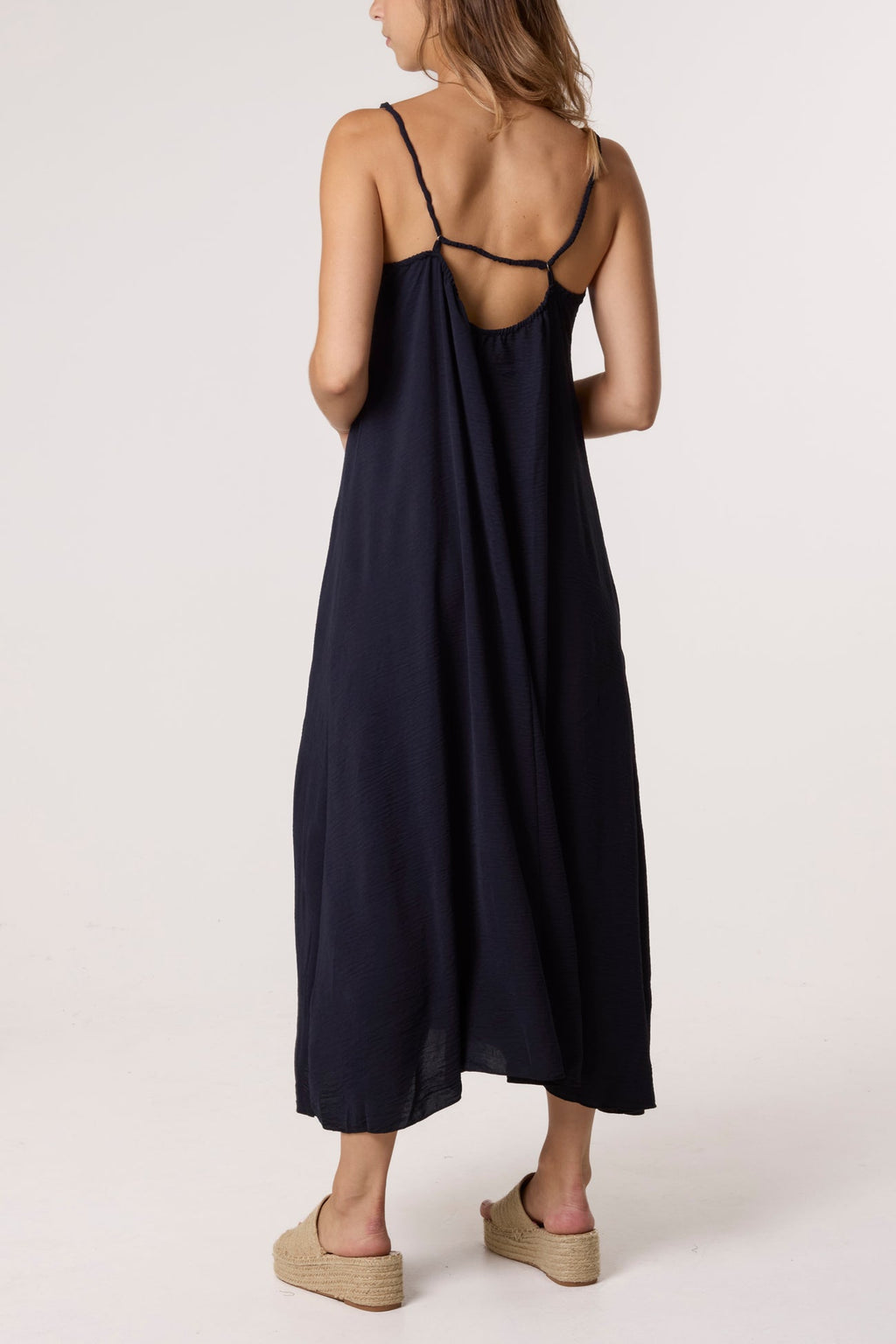 Summer Strappy Dress - Navy