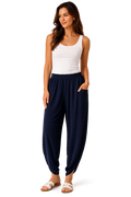 Front Pocket Harem Trouser - Navy