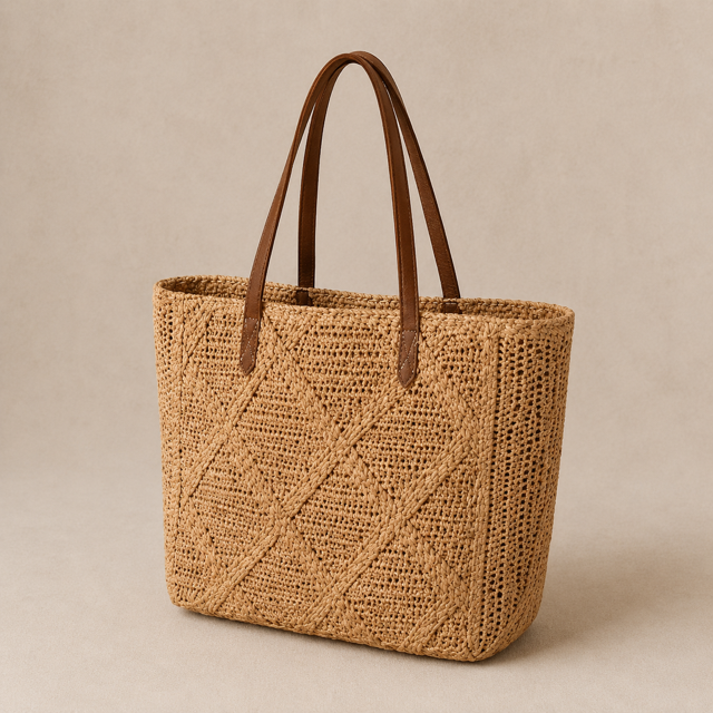 Summer Cross Weave Bag - Camel