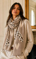 Lola Heart Scarf - Beige