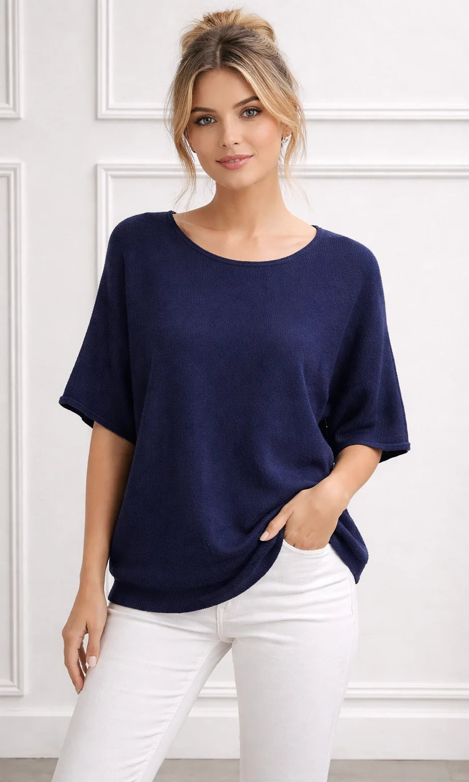 The Elodie Knit - Navy