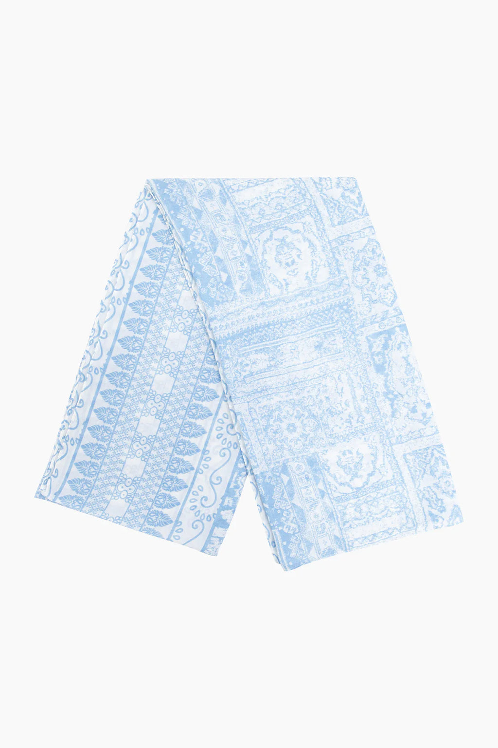 Mediterranean Print Scarf - Light Blue