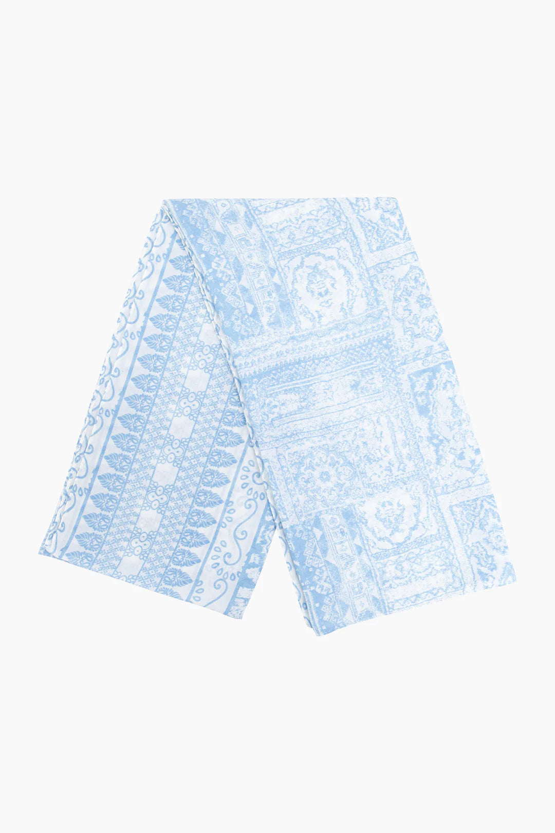 Mediterranean Print Scarf - Light Blue