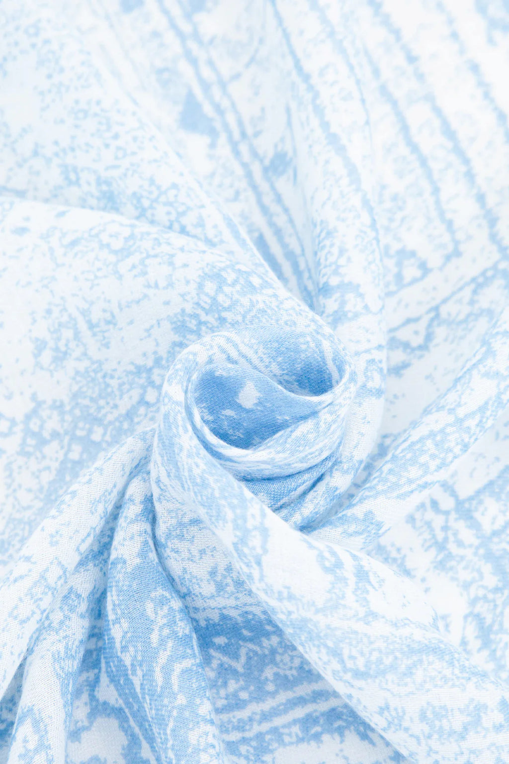Mediterranean Print Scarf - Light Blue