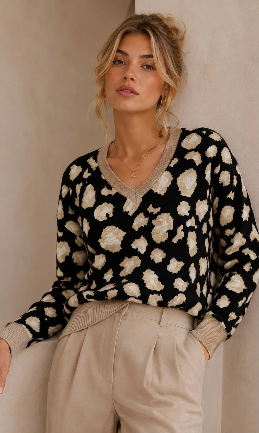 Eden Animal Knit - Black