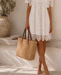Summer Cross Weave Bag - Camel