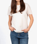 Cotton Broderie Anglaise Tee - White